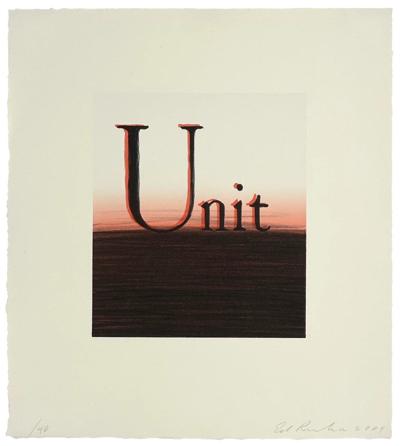 Unit Ed Ruscha Stampa in vendita