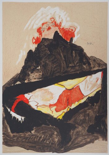 La jeune fille aux cheveux rouges by Egon Schiele, Print for Sale on Singulart