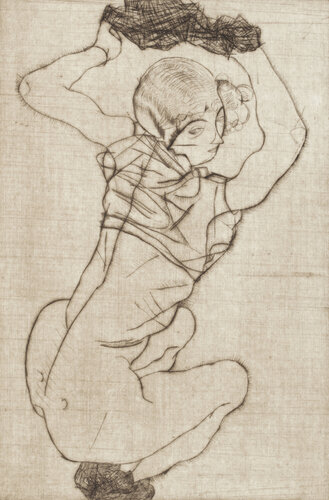 Squatting Woman van Egon Schiele, Afdruk te koop op Singulart