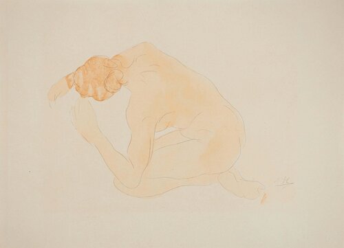 Nu s'étirant di Egon Schiele, Stampa in vendita su Singulart