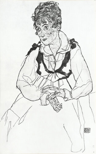 Bildnis der Gattin des Künstlers, 1917. Portrait of the artist's wife, 1917. van Egon Schiele, Afdruk te koop op Singulart