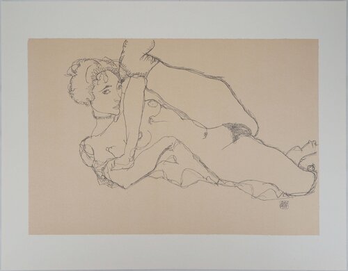 Nu à la jambe levée by Egon Schiele, Print for Sale on Singulart