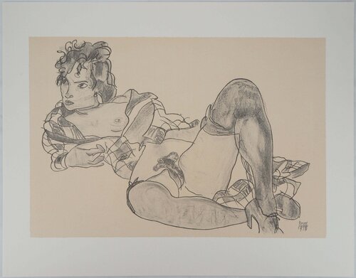 Nu aux jarretelles by Egon Schiele, Print for Sale on Singulart