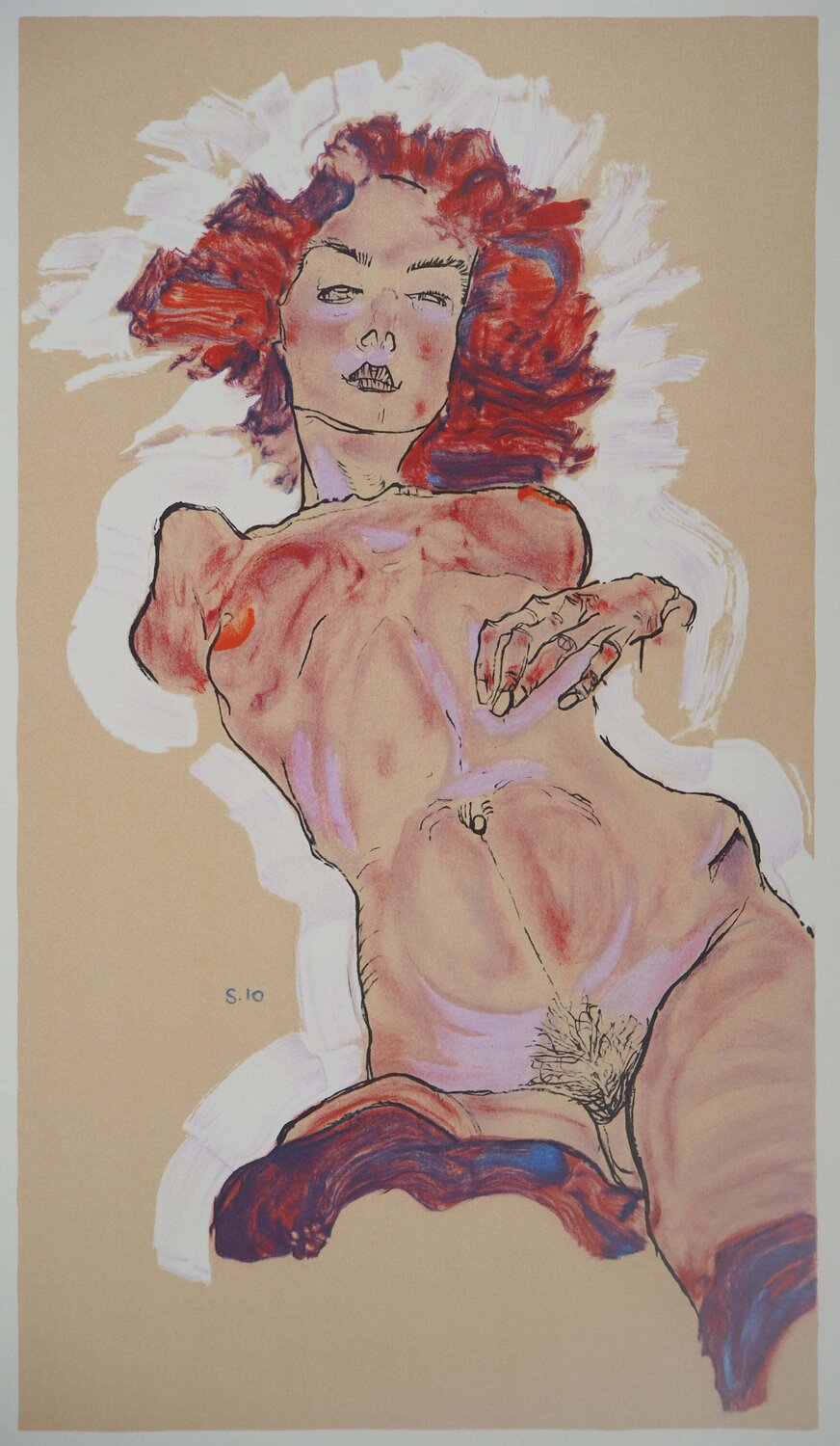 Nu allongé Egon Schiele Impresión en venta