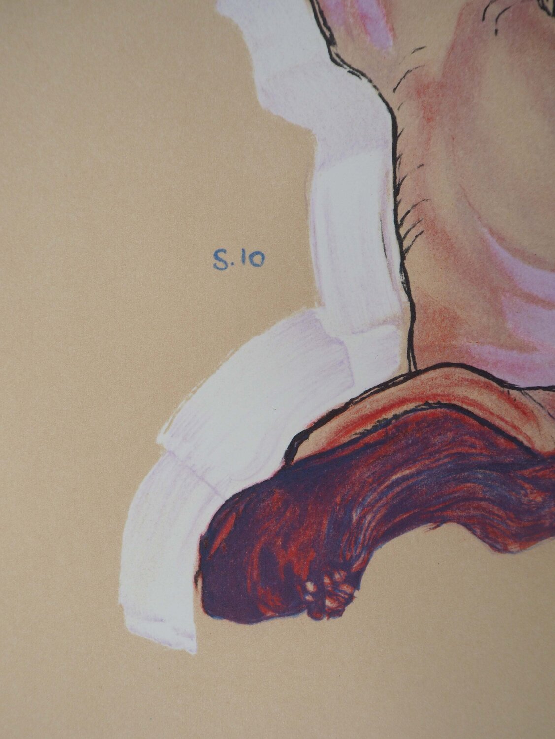 Nu allongé Egon Schiele