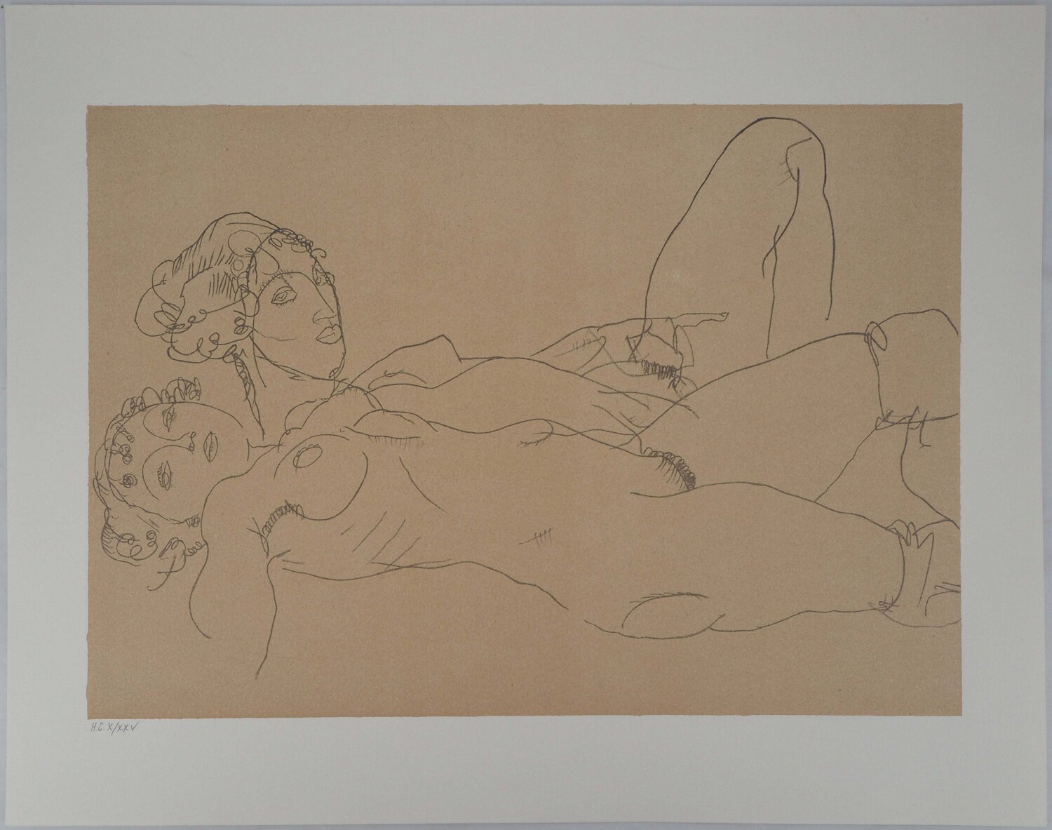 Femmes nues allongées Egon Schiele Édition à vendre
