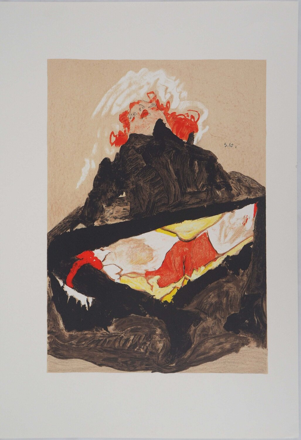 La jeune fille aux cheveux rouges Egon Schiele Stampa in vendita