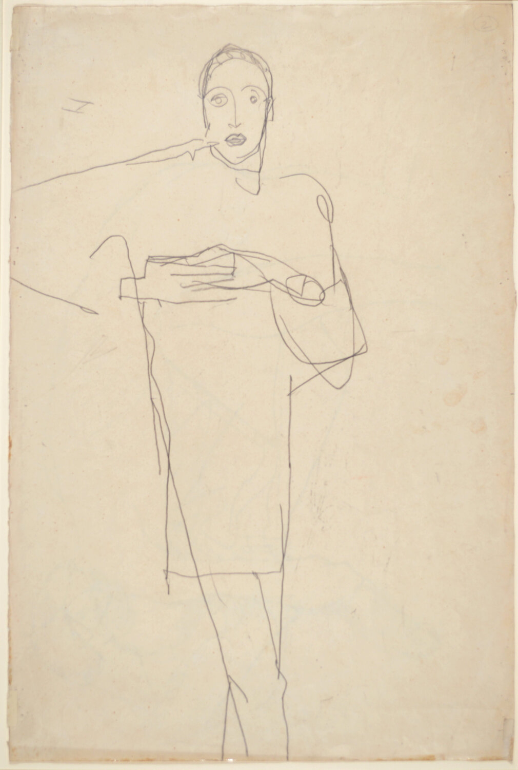 Self-Portrait/Reclining Couple (Double-sided Drawing) Egon Schiele