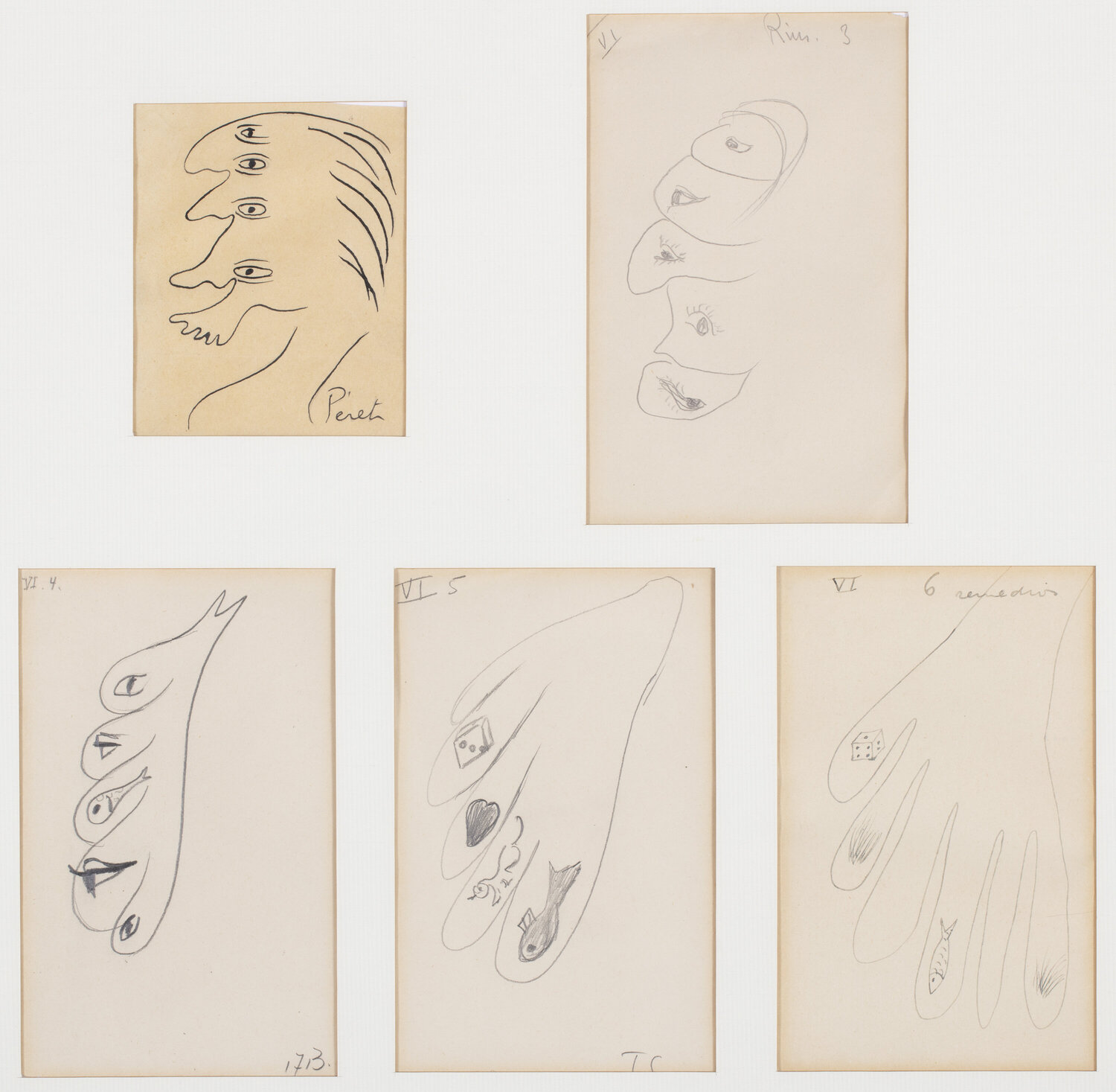 Dessins communiqués André Breton