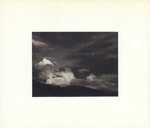 Moon and Clouds, Kern Basin, Sierra Nevada van Ansel Adams, Fotografie te koop op Singulart
