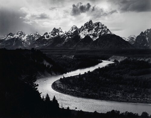 The Tetons and The Snake River, Grand Teton National Park, Wyoming van Ansel Adams, Fotografie te koop op Singulart