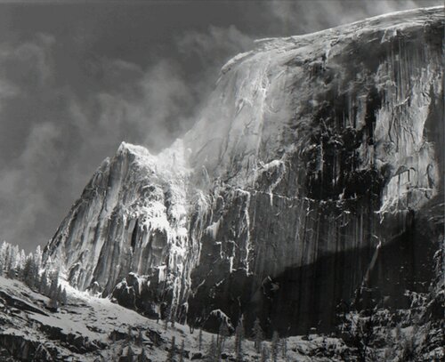 Half Dome with Blowing Snow van Ansel Adams, Fotografie te koop op Singulart