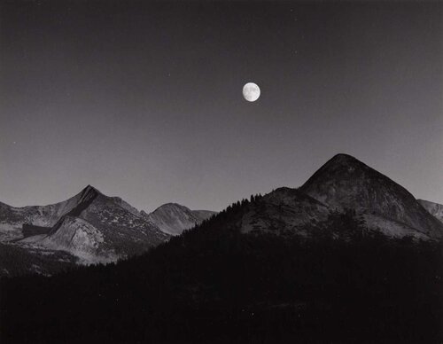 Moonrise from Glacier Point, Yosemite National Park, CA van Ansel Adams, Fotografie te koop op Singulart