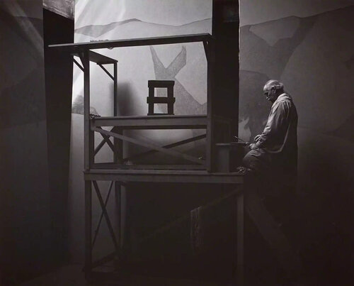 Gottardo Piazzoni in his Studio, San Francisco van Ansel Adams, Fotografie te koop op Singulart
