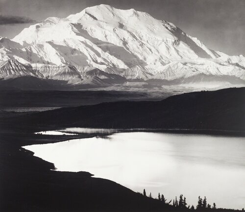 Mount McKinley and Wonder Lake, Denali National Park, Alaska van Ansel Adams, Fotografie te koop op Singulart