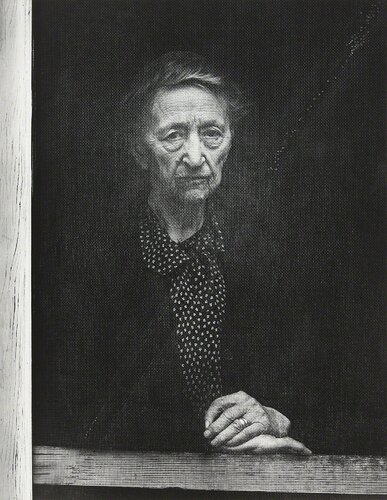 Woman Behind Screen Door, Independence van Ansel Adams, Fotografie te koop op Singulart