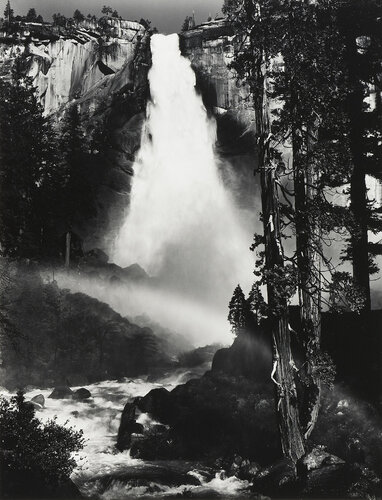 Nevada Fall, Rainbow, Yosemite van Ansel Adams, Fotografie te koop op Singulart
