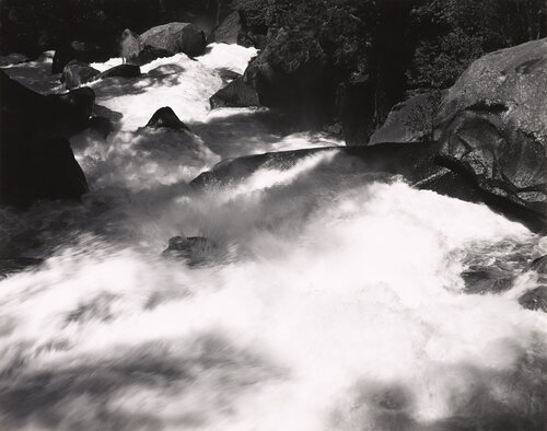 Rapids Below Vernal Fall, Yosemite, California van Ansel Adams, Fotografie te koop op Singulart