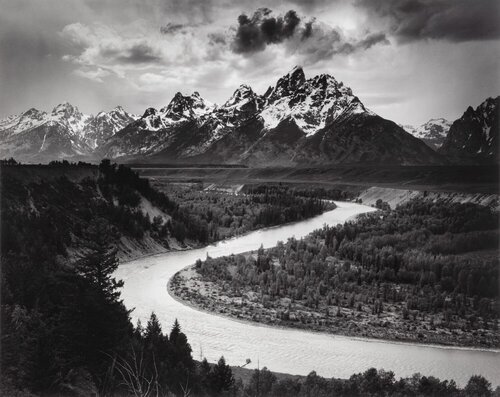 The Tetons and the Snake River, Grand Teton National Park van Ansel Adams, Fotografie te koop op Singulart