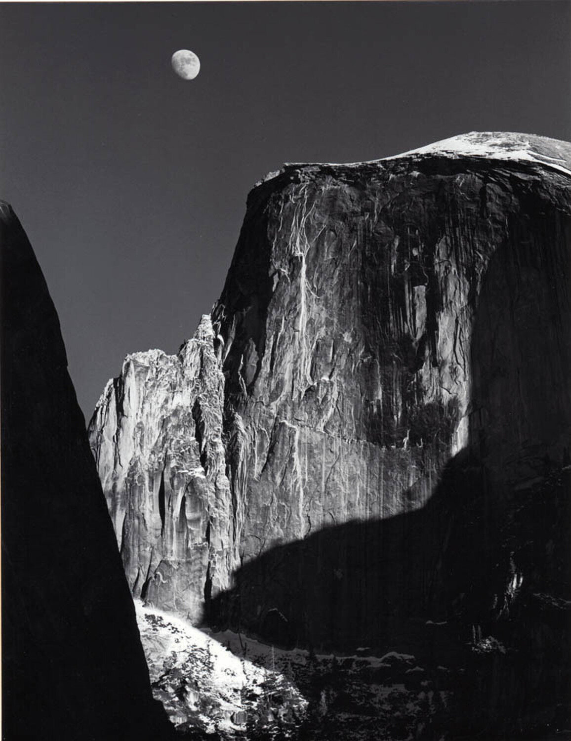 Moon and Half Dome Ansel Adams Fotografie zu verkaufen