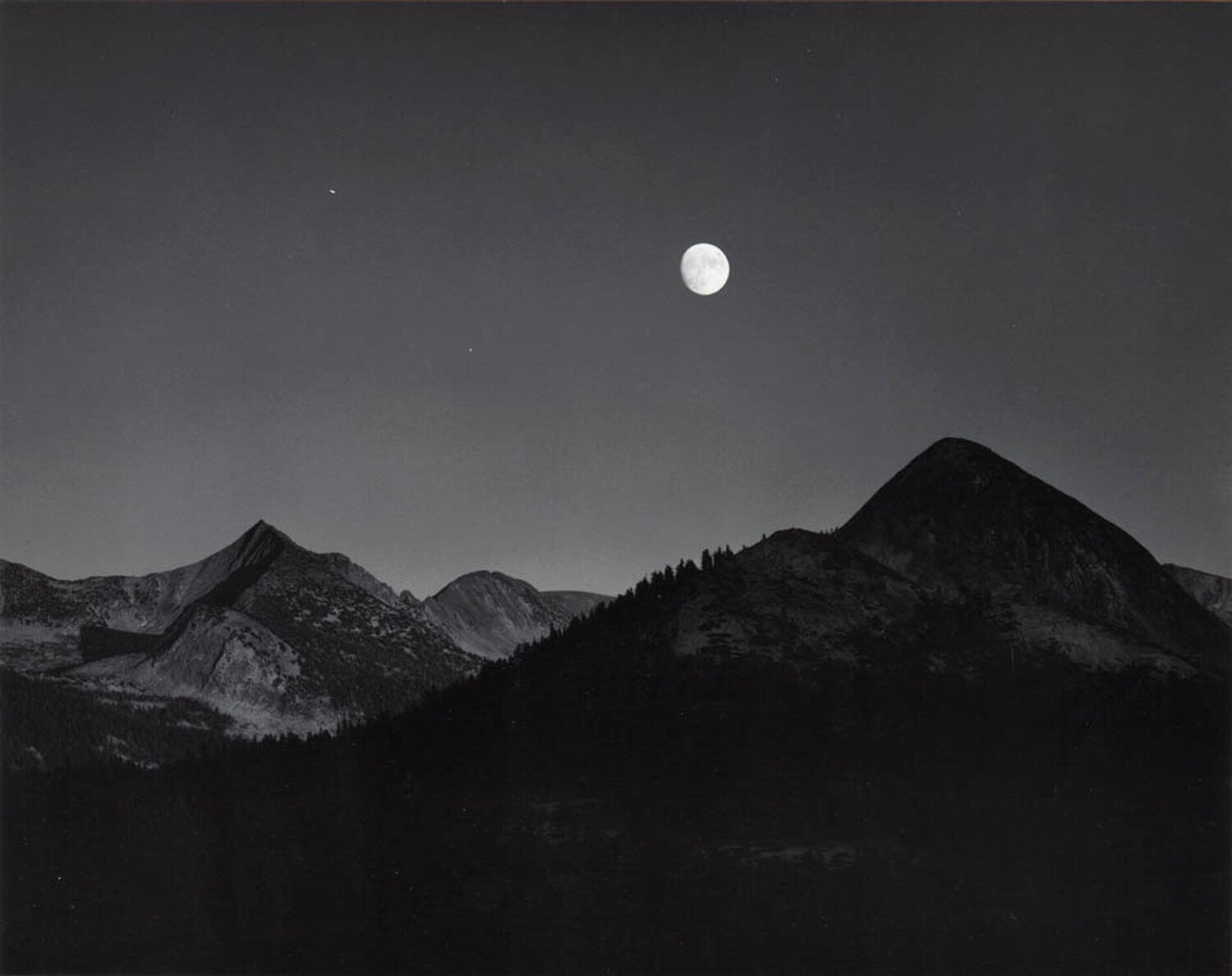 Moonrise from Glacier Point Ansel Adams Fotografia in vendita
