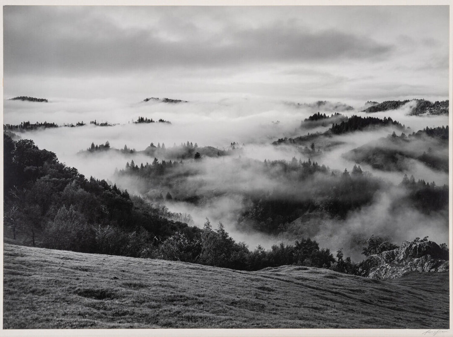 Clearing Storm, Sonoma County Hills, California Ansel Adams Fotografie zu verkaufen