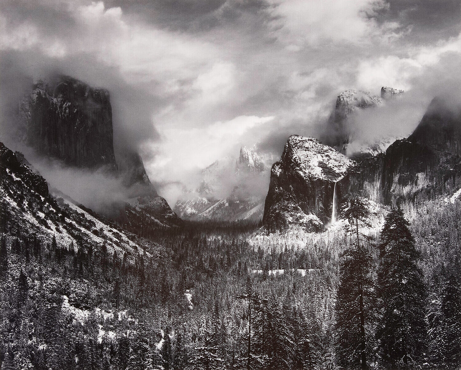 Clearing Winter Storm, Yosemite Ansel Adams Fotografia in vendita