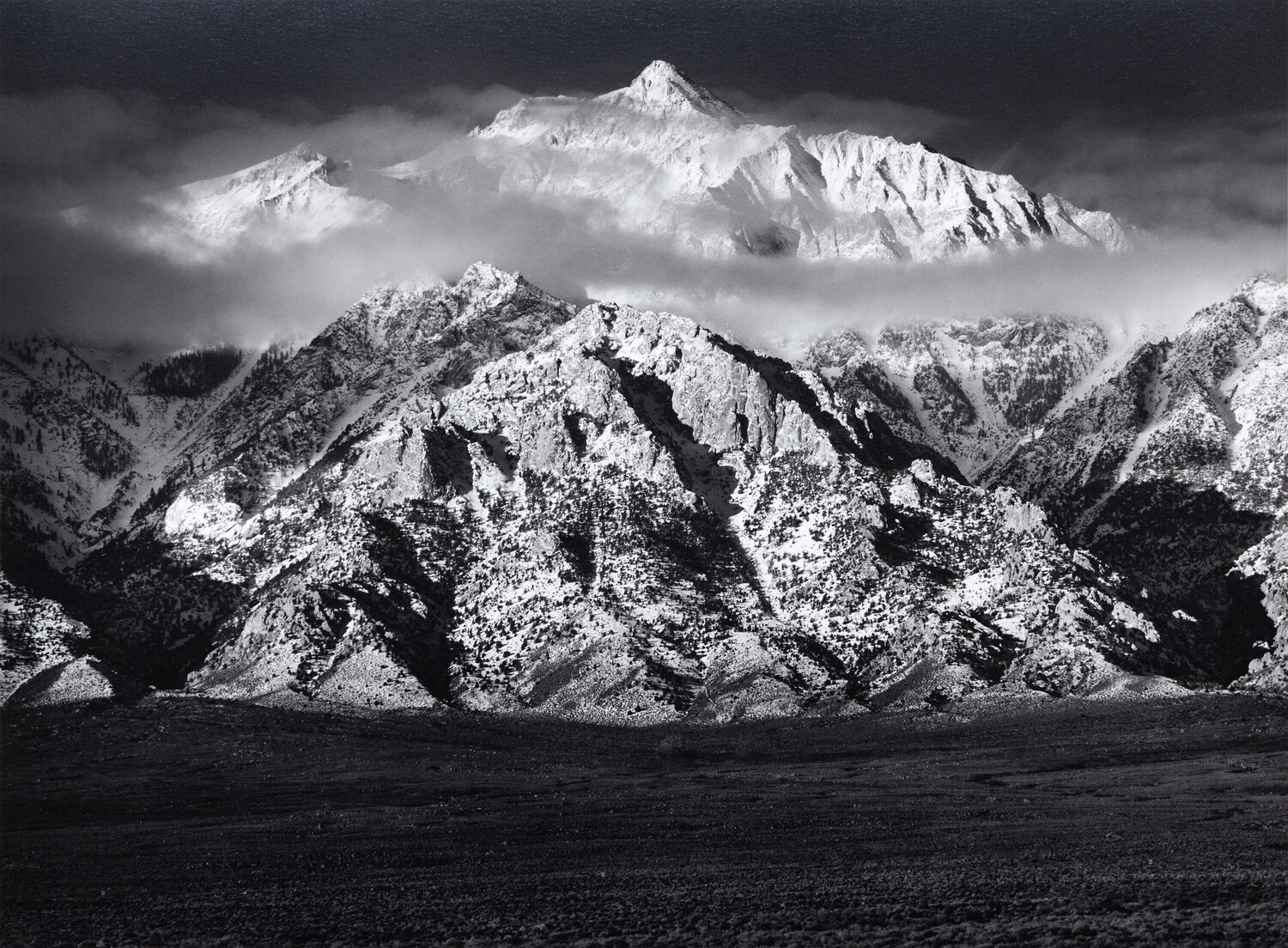 Mount Williamson, Sierra Nevada from Owens Valley, California Ansel Adams Fotografie zu verkaufen