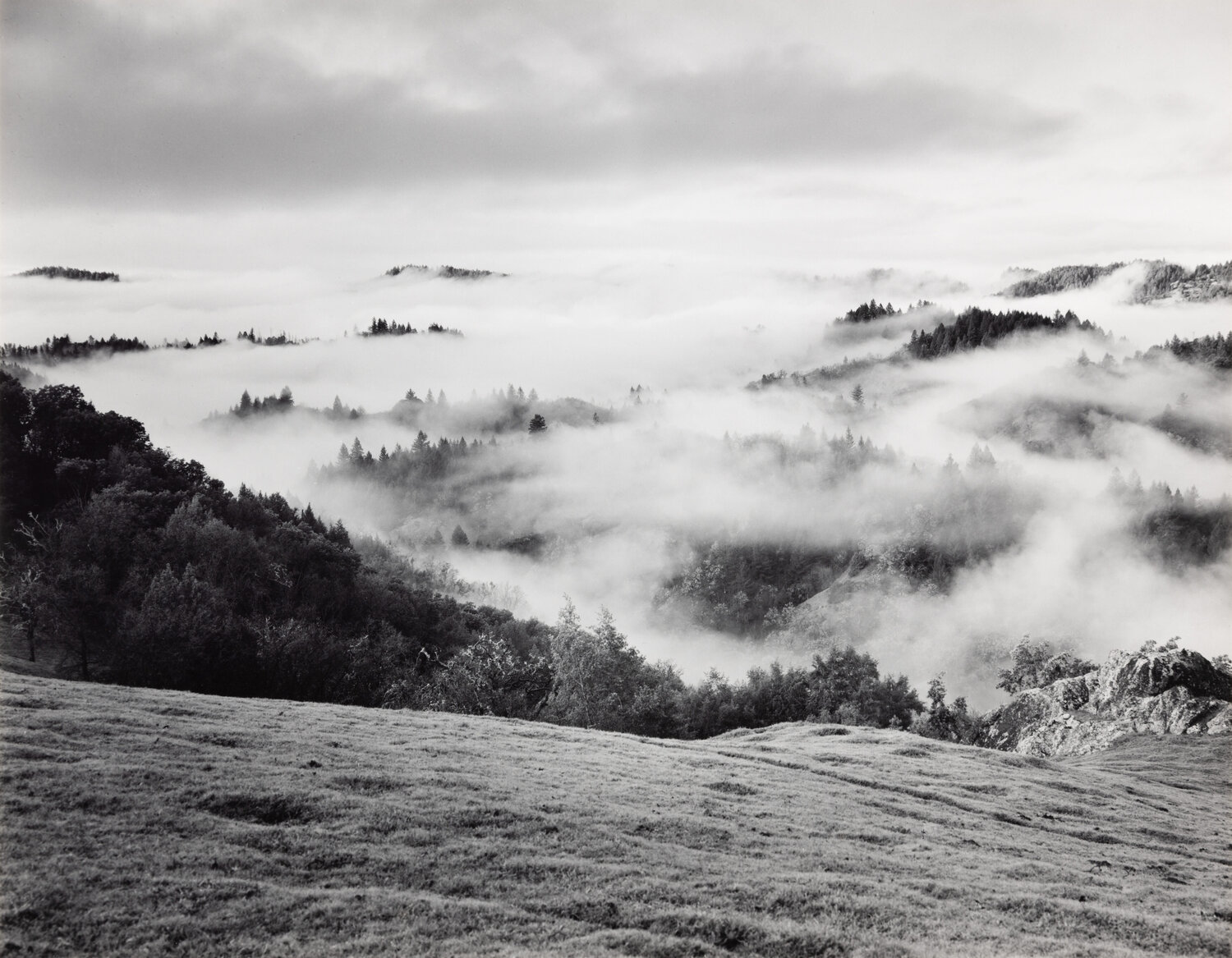 Clearing Storm, Sonoma County Hills Ansel Adams Fotografia in vendita