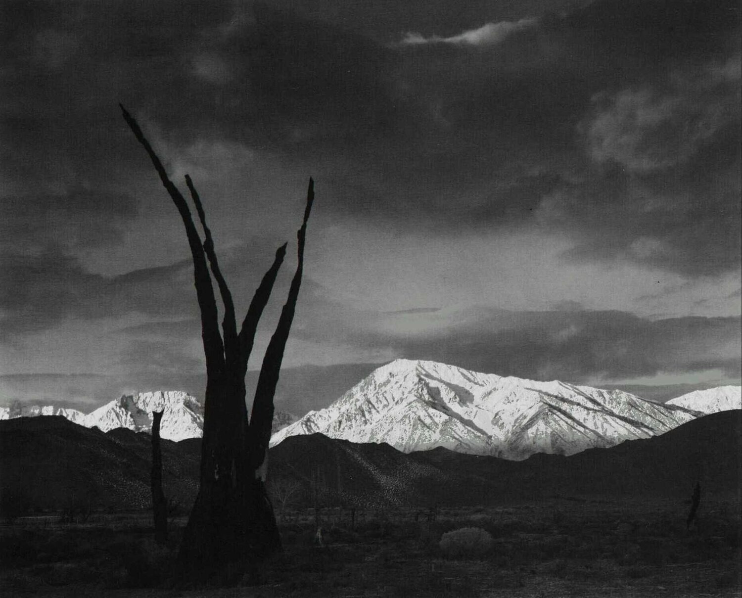 Sunrise Mount Tom, Sierra Nevada, CA Ansel Adams Fotografie zu verkaufen