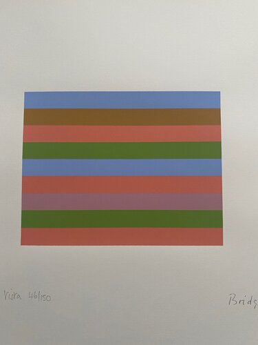 Vista van Bridget Riley, Afdruk te koop op Singulart