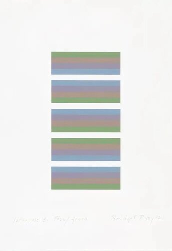 Intervals 3 (Blue/Green) von Bridget Riley, Druck kaufen auf Singulart