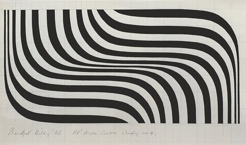 Right Angle Curves Study No.4 van Bridget Riley, Werk op papier te koop op Singulart