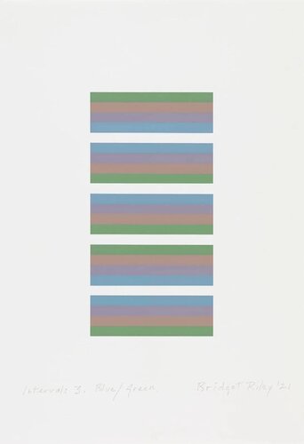 Intervals 3 (Blue/Green) van Bridget Riley, Afdruk te koop op Singulart