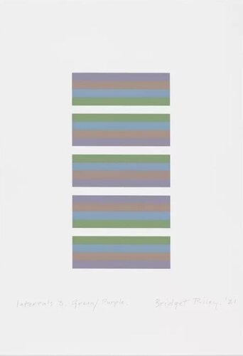 Intervals 3 (Green/Purple) van Bridget Riley, Afdruk te koop op Singulart