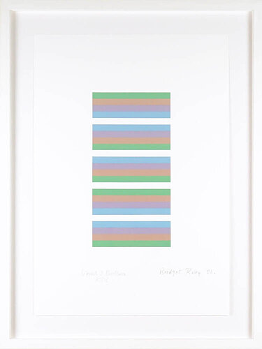 Intervals 3 (Bue/Green) van Bridget Riley, Afdruk te koop op Singulart