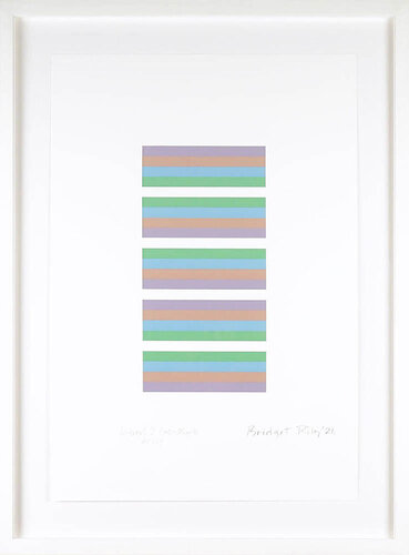 Intervals 3 (Green/Purple) van Bridget Riley, Afdruk te koop op Singulart