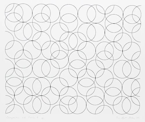 Composition With Circles 5 van Bridget Riley, Afdruk te koop op Singulart