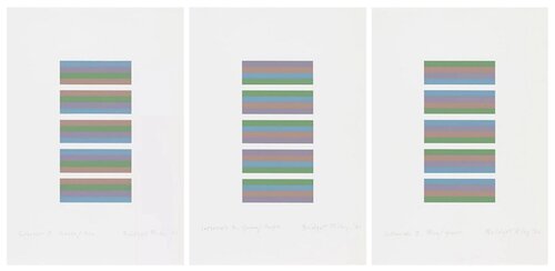 Bridget Riley Intervals 3 - The Matching Set of 3 van Bridget Riley, Afdruk te koop op Singulart