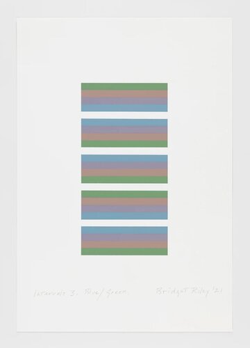 Intervals 3 (Blue / Green) van Bridget Riley, Afdruk te koop op Singulart
