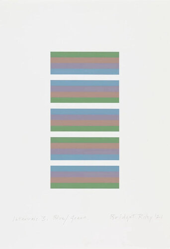 Intervals 3 (Blue/Green) van Bridget Riley, Afdruk te koop op Singulart