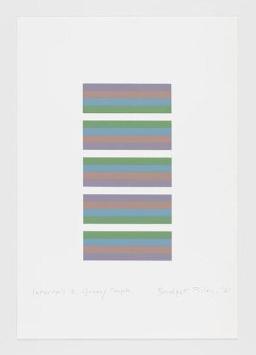 Intervals 3 (Green / Purple) van Bridget Riley, Afdruk te koop op Singulart
