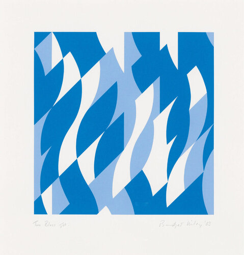 Two Blues  van Bridget Riley, Afdruk te koop op Singulart