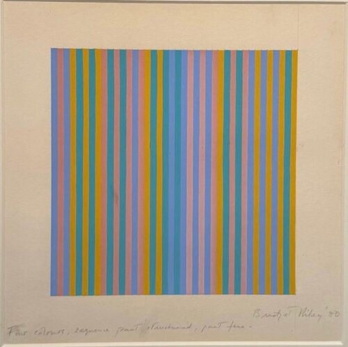 Four Colours, Sequence Part Structured, Part Free van Bridget Riley, Schilderij te koop op Singulart
