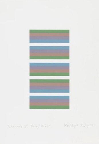 Intervals 3 - Blue/Green by Bridget Riley, Print for Sale on Singulart