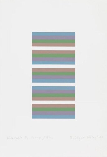 Intervals 3 - Orange/Blue van Bridget Riley, Afdruk te koop op Singulart