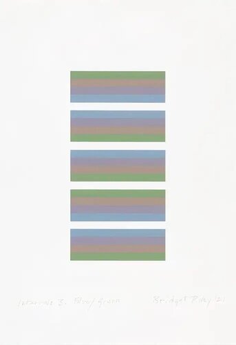 Intervals 3 (Blue/Green) von Bridget Riley, Druck kaufen auf Singulart