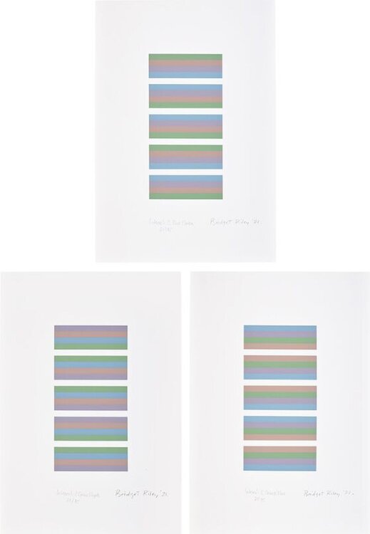 Intervals, Set of Three Bridget Riley