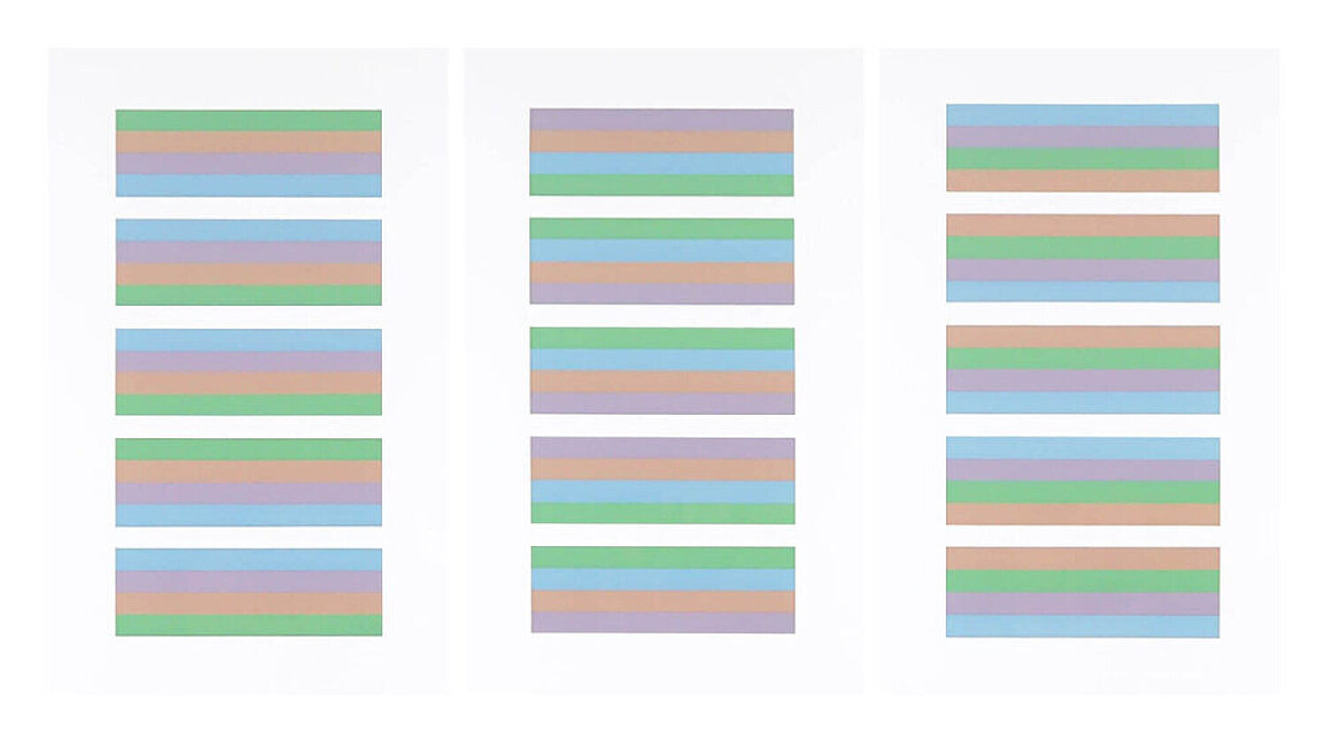 Intervals 3 Matching Set of 3 Bridget Riley