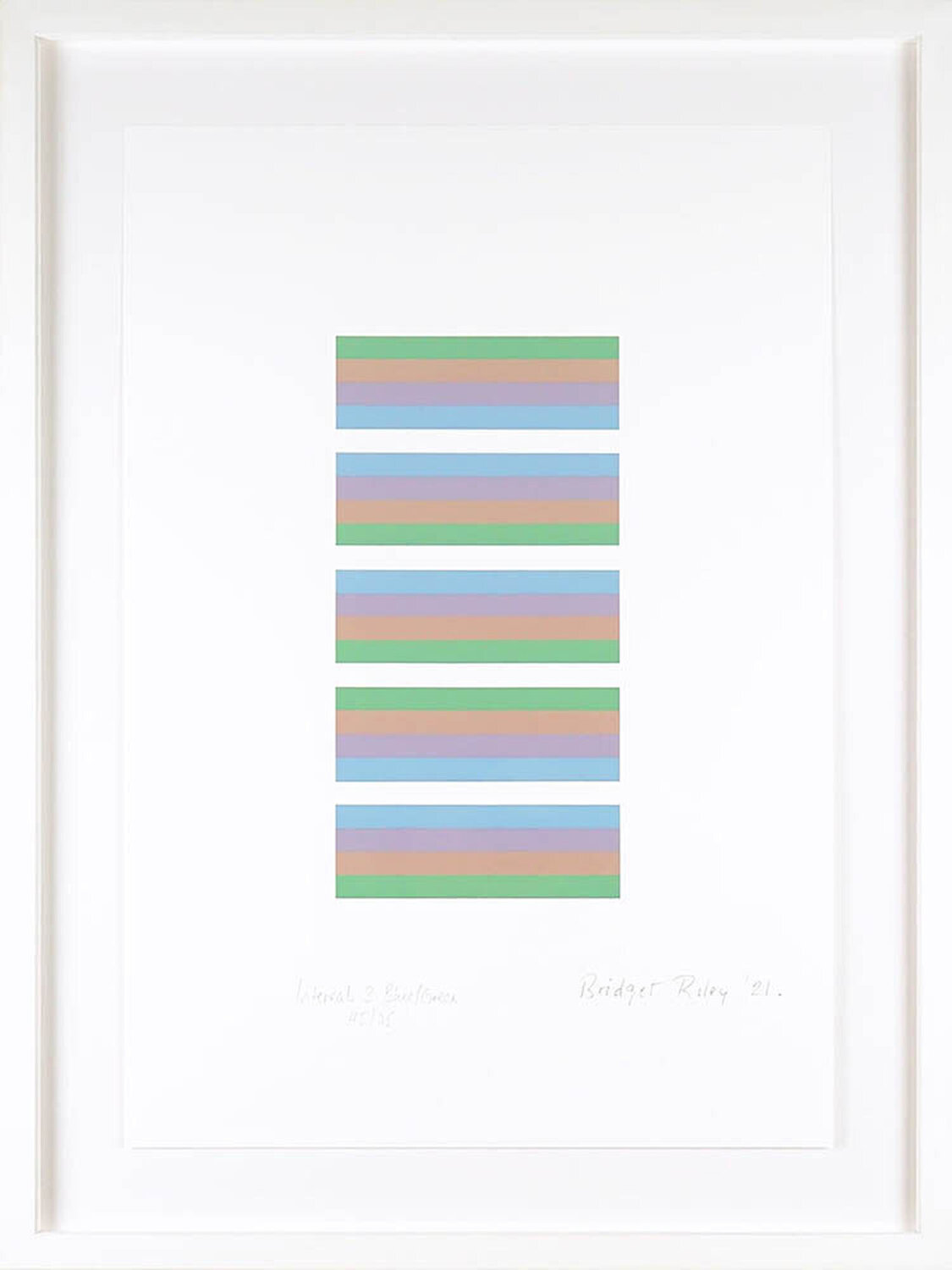 Intervals 3 (Bue/Green) Bridget Riley